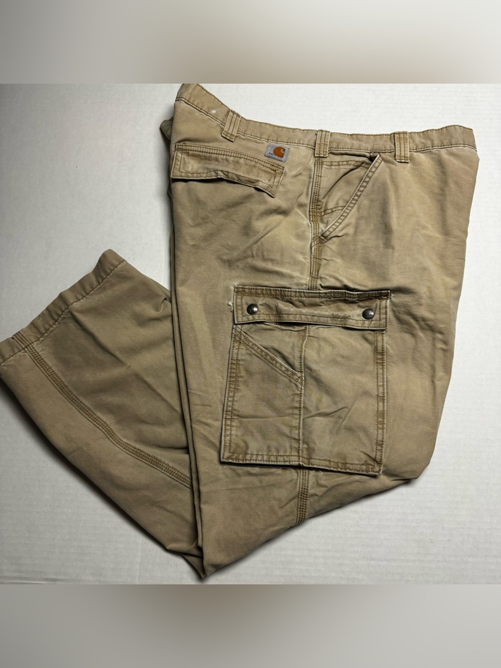 Carhartt (100272253) Relaxed Fit Straight Leg Rigby Cargo Pant In Khaki 42x30 - Picture 1 of 11